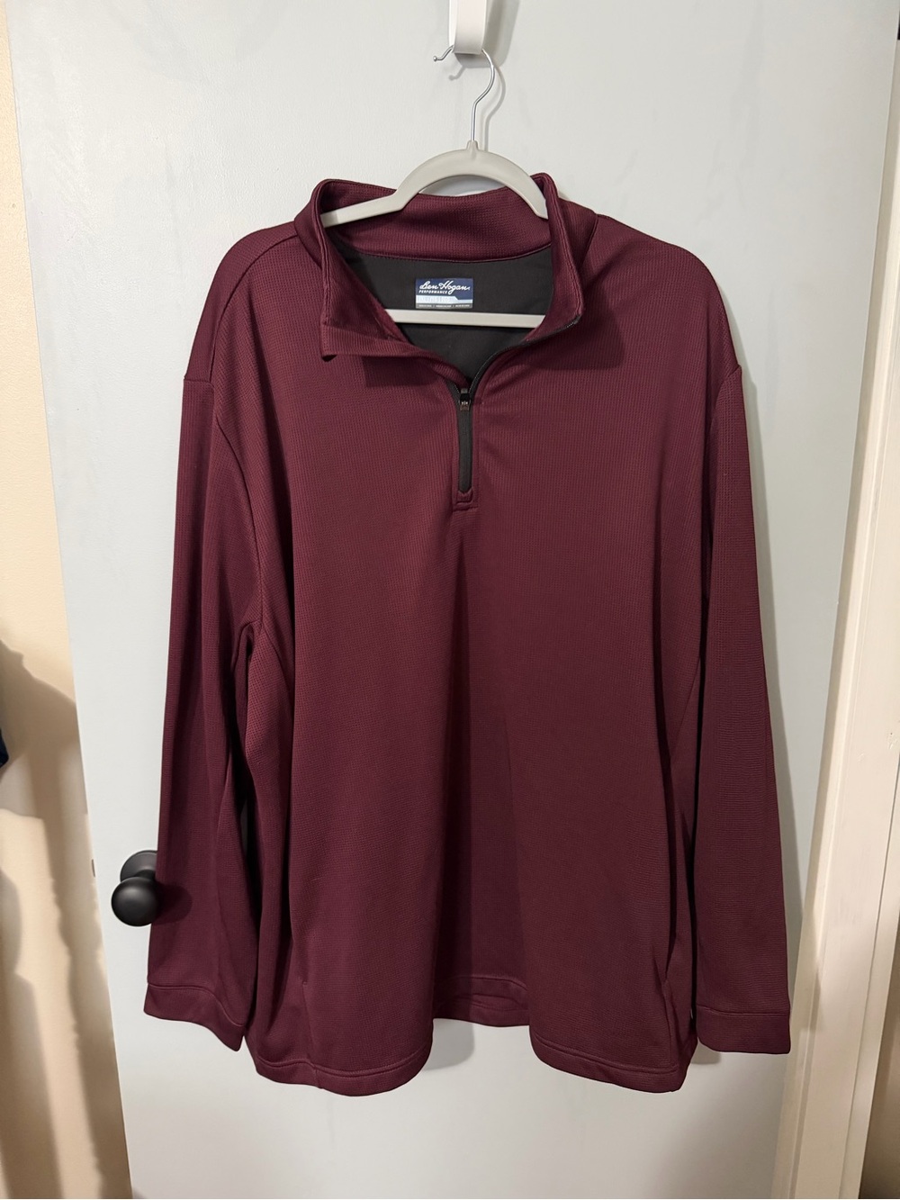 Ben Hogan Quarter-Zip Pullover in Deep Burgundy